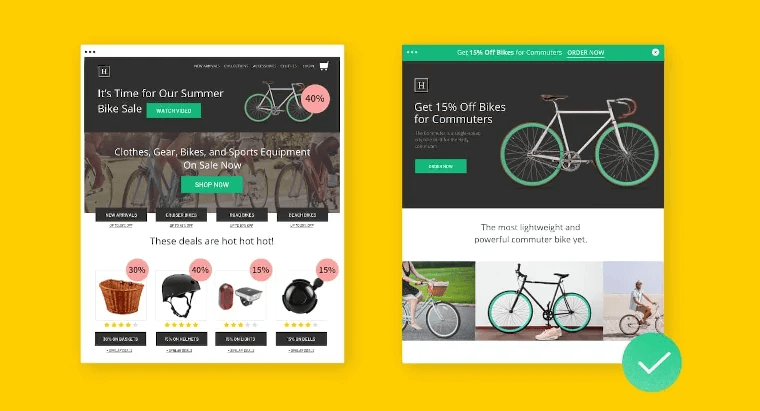 homepage vs landing page