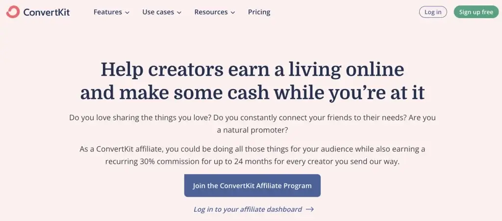 ConvertKit affiliate marketing